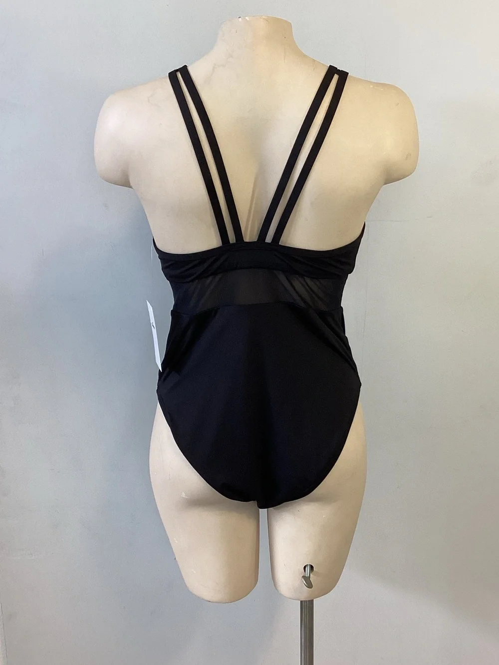 Nike Black Mesh-Panel Women's One-Piece Swimsuit